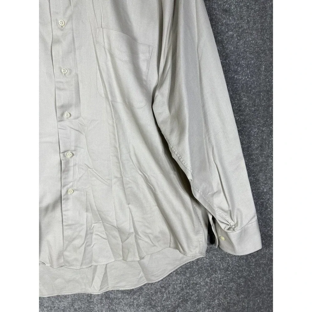Geoffrey‎ Beene Stain Repellent Button Up Dress Shirt Mens XL Chest Pocket